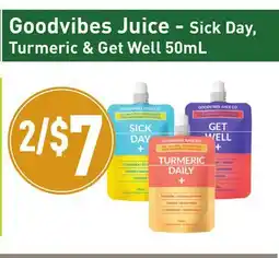 Healthy Planet Goodvibes Juice-Sick Day, Turmeric & Get Well offer