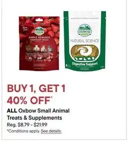 Petvalu ALL Oxbow Small Animal Treats & Supplements offer