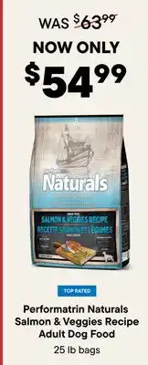 Petvalu Performatrin Naturals Salmon & Veggies Reciepe Adult Dog Food offer