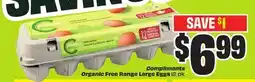FreshCo Compliments Organic Free Range Large Eggs offer