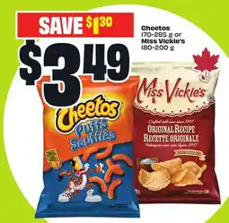 FreshCo Cheetos 170-285 g or Miss Vickie's 180-200 g offer