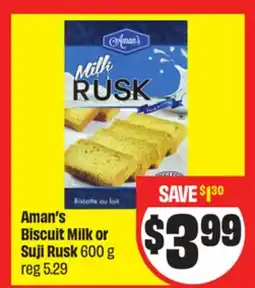 FreshCo Aman's Biscuit Milk or Suji Rusk offer