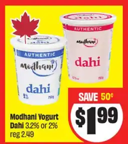 FreshCo Modhani Yogurt Dahi 3.2% or 2% offer