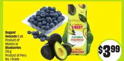 FreshCo Bagged Avocado 5 pk Product of Mexico or Blueberries 170 g Product of Peru No. I Grade offer