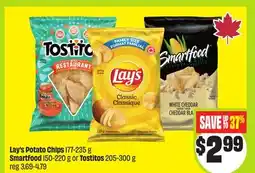 FreshCo Lay's Potato Chips 177-235 g Smartfood 150-220 g or Tostitos 205-300 g offer