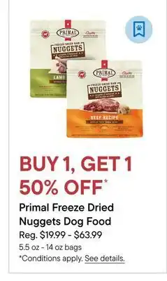 Petvalu Primal Freeze Dried Nuggets Dog Food offer