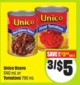 FreshCo Unico Beans 540 mL or Tomatoes 796 mL offer
