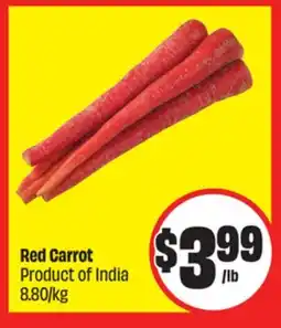 FreshCo Red Carrot Product of India 8.80/kg offer