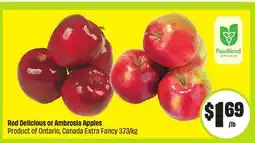 FreshCo Red Delicious or Ambrosia Apples Product of Ontario, Canada Extra Fancy 3.73/kg offer