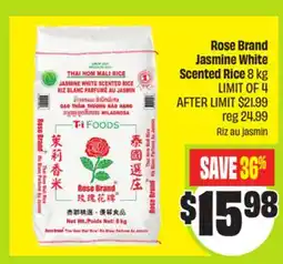 FreshCo Rose Brand Jasmine White Scented Rice offer