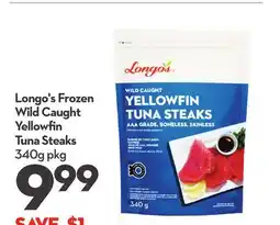 Longo's Longo's Frozen Wild Caught Yellowfin Tuna Steaks offer