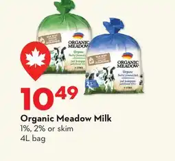 Longo's Organic Meadow Milk offer