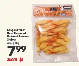 Longo's Longo's Frozen Beer-Flavoured Battered Tempura Shrimp offer