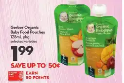 Longo's Gerber Organic Baby Food Pouches offer