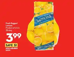 Longo's Fresh Bagged Lemons offer
