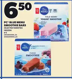 Loblaws PC BLUE MENU SMOOTHIE BARS, 6'S offer