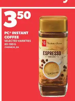 Loblaws PC INSTANT COFFEE offer