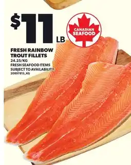 Loblaws FRESH RAINBOW TROUT FILLETS offer