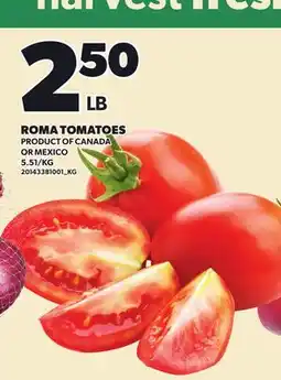 Loblaws ROMA TOMATOES offer