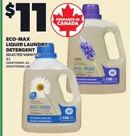 Loblaws ECO-MAX LIQUID LAUNDRY DETERGENT offer