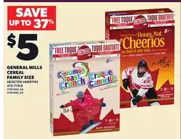 Loblaws GENERAL MILLS CEREAL FAMILY SIZE offer