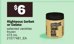 Loblaws RIGHTEOUS SORBET OR GELATO offer