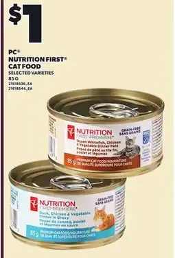 Loblaws PC NUTRITION FIRST CAT FOOD offer