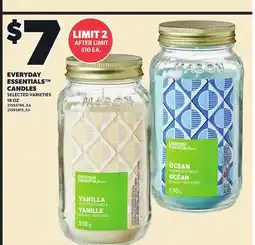 Loblaws EVERYDAY ESSENTIALS CANDLES, 18 OZ offer