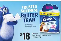 Loblaws CHARMIN BATH TISSUE, 12=48 ROLL, SOFT offer