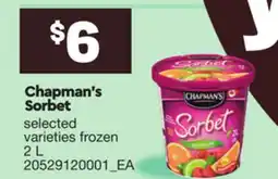 Loblaws CHAPMAN'S SORBET offer