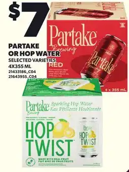 Loblaws PARTAKE OR HOP WATER offer