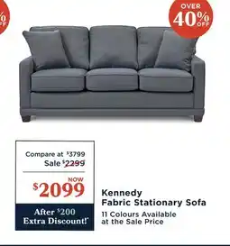 La Z Boy Kennedy Fabric Stationary Sofa offer