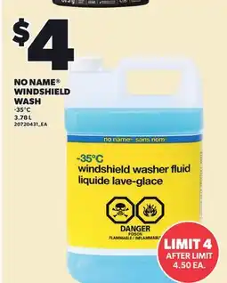 Loblaws NO NAME WINDSHIELD WASHWASH offer