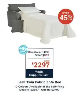 La Z Boy Leah Twin Fabric Sofa Bed offer