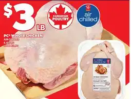 Loblaws PC WHOLE CHICKEN AIR CHILLED offer
