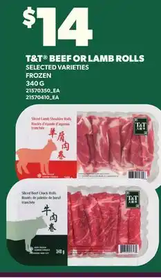 Loblaws T&T BEEF OR LAMB ROLLS SELECTED VARIETIES offer