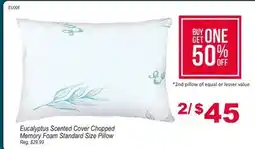 Oxford Mills Eucalyptus Scented Cover Chopped Memory Foam Standard Size Pillow offer