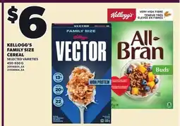 Loblaws KELLOGG'S FAMILY SIZE CEREAL offer