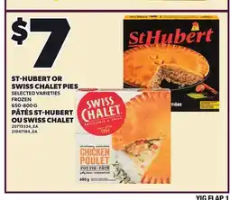 Independent Grocer ST-HUBERT OR SWISS CHALET PIES offer