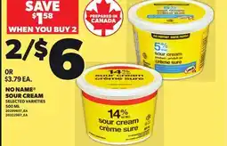 Loblaws NO NAME SOUR CREAM offer