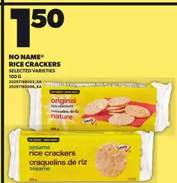 Loblaws NO NAME RICE CRACKERS offer