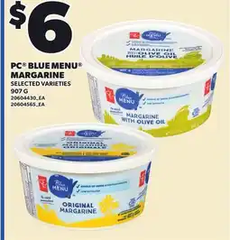 Loblaws PC BLUE MENU MARGARINE offer