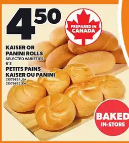 Independent Grocer KAISER OR PANINI ROLLS, 6'S offer