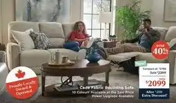 La Z Boy Cade Fabric Reclining Sofa offer