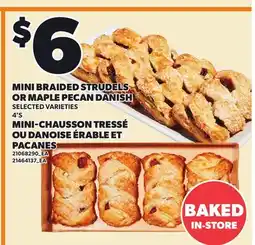 Independent Grocer MINI BRAIDED STRUDELS OR MAPLE PECAN DANISH, 4'S offer