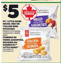 Independent Grocer PC LITTLE GEMS MIXED, RED OR YELLOW MINI POTATOES offer