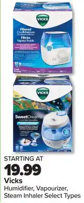 PharmaChoice Vicks Humidifier, Vapourizer, Steam Inhaler offer
