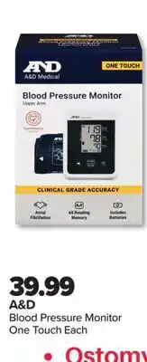 PharmaChoice A&D Blood Pressure Monitor One Touch offer