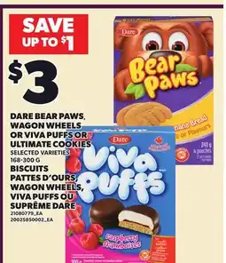 Independent Grocer DARE BEAR PAWS WAGON WHEELS OR VIVA PUFFS OR ULTIMATE COOKIES offer