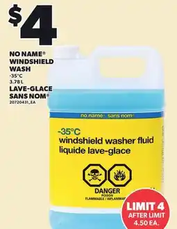 Independent Grocer NO NAME WINDSHIELD WASH offer